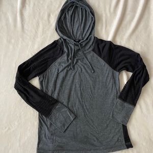 Grey hoodie with black detailing